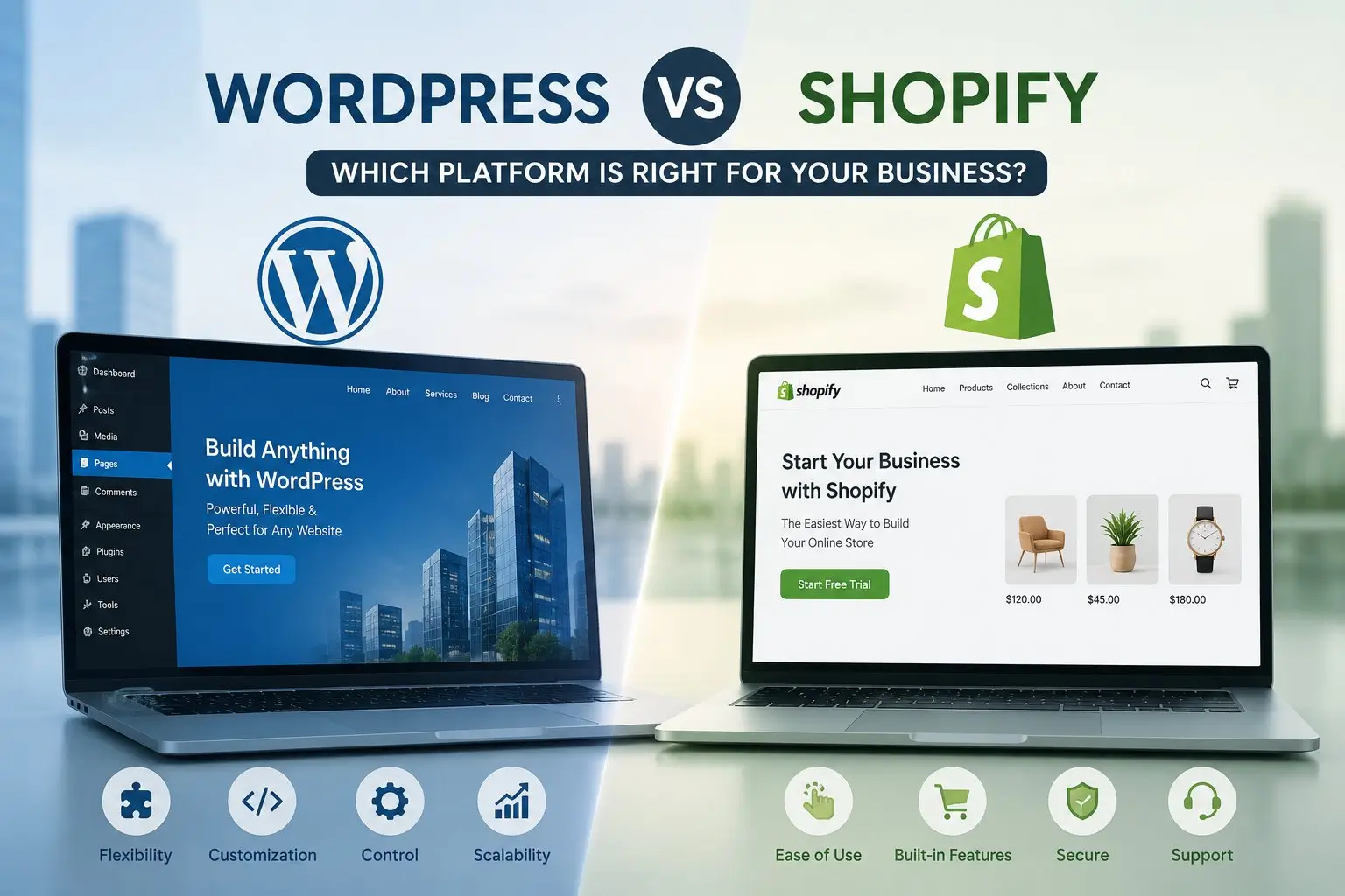 WordPress vs Shopify — Which Platform is Right for Your Business? Comparison Guide by TechMR Mumbai